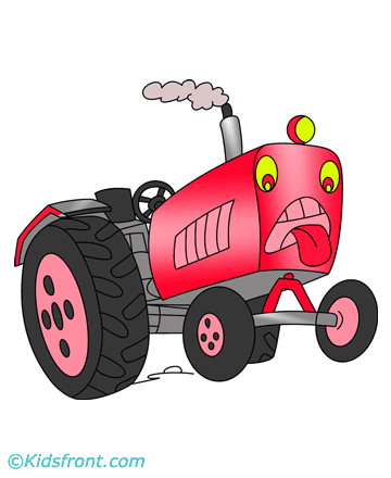 Lonely Tractor Coloring Pages